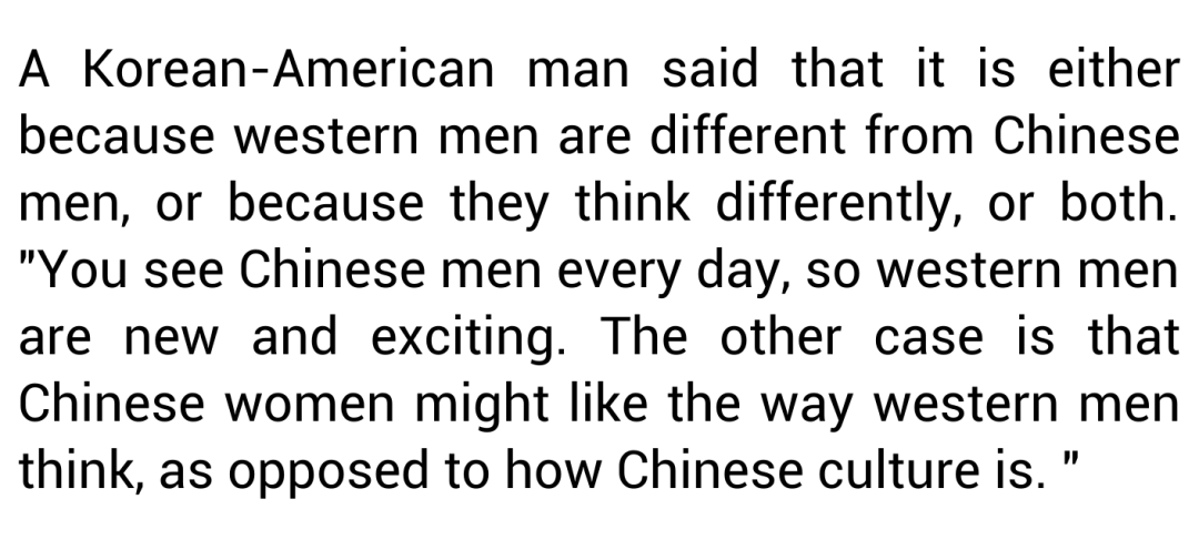 Why Do Chinese Women Date Western Men?
