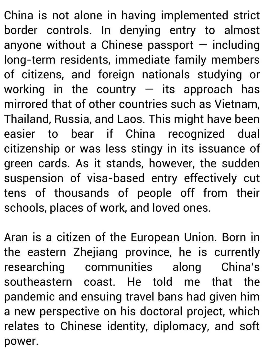 How China's Entry Bans Split Transnational Families