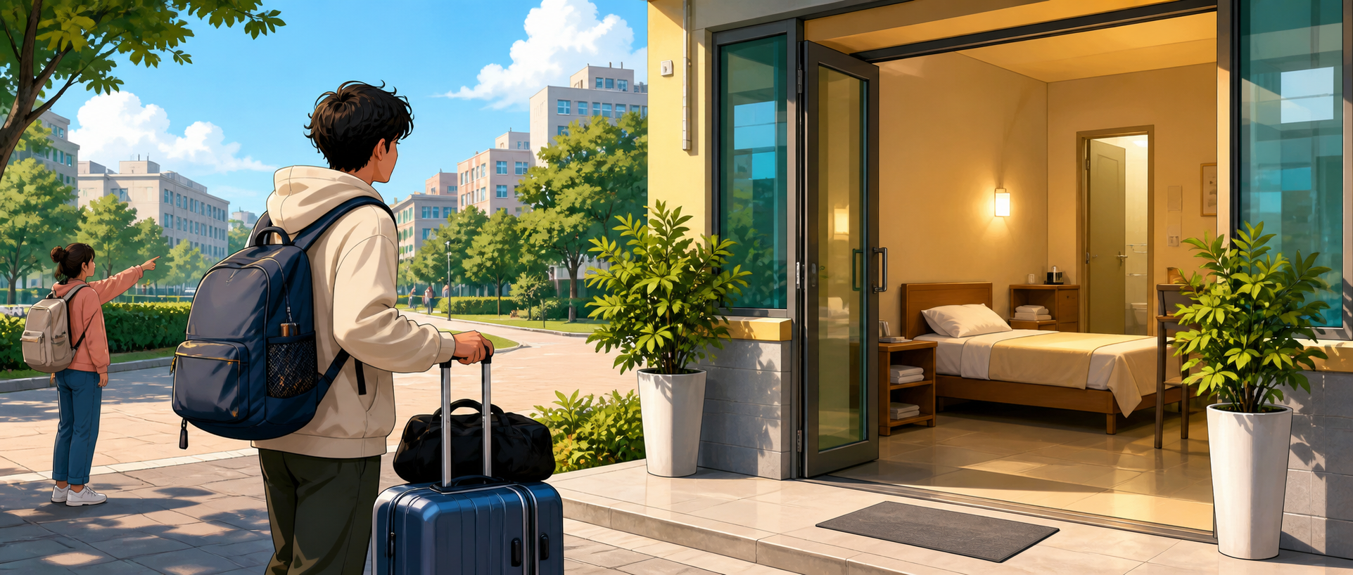 A student arrival turns into a last-minute Dalian housing hunt