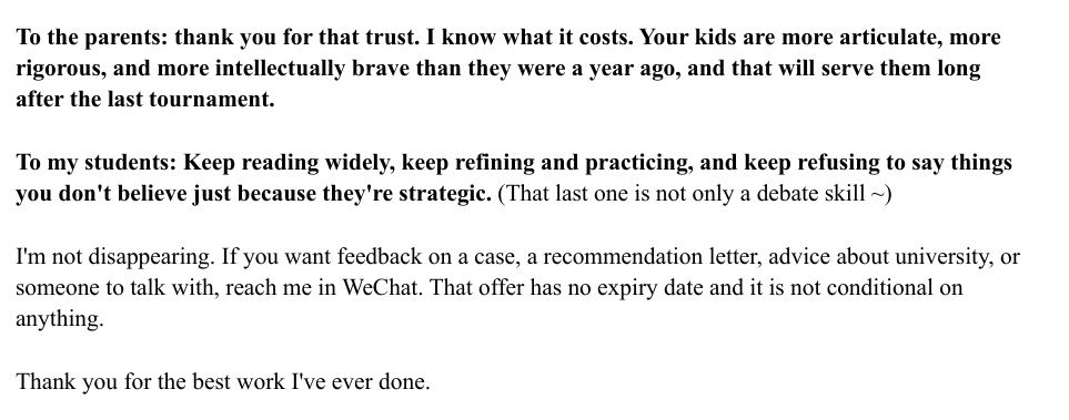 Closing excerpt from the supplied Coach Chris letter; signature excluded