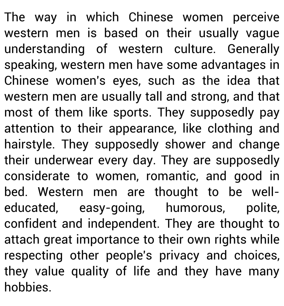 Why Do Chinese Women Date Western Men?
