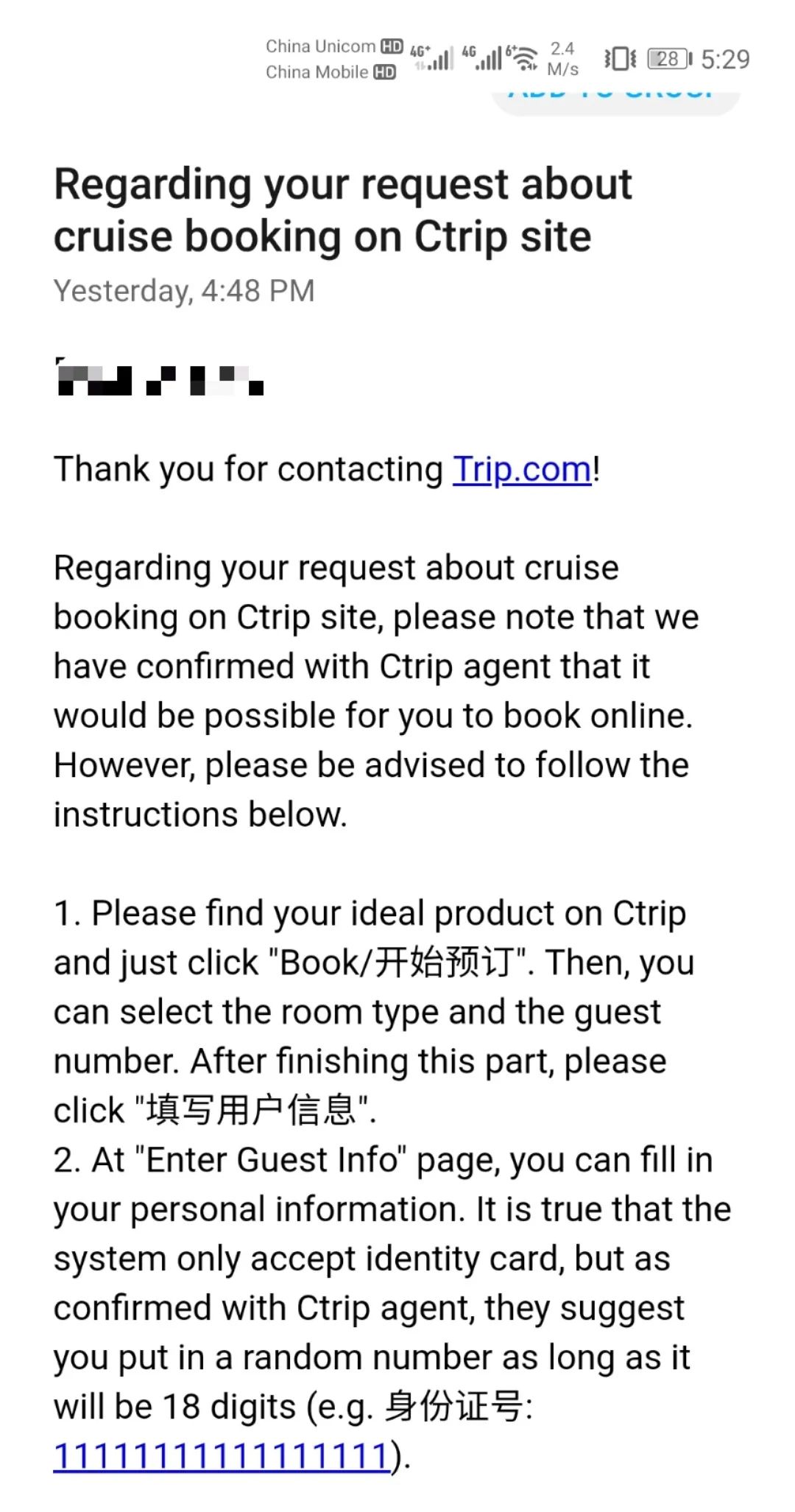 Expat BREAKS Cruise BAN! (Thanks CTrip!)