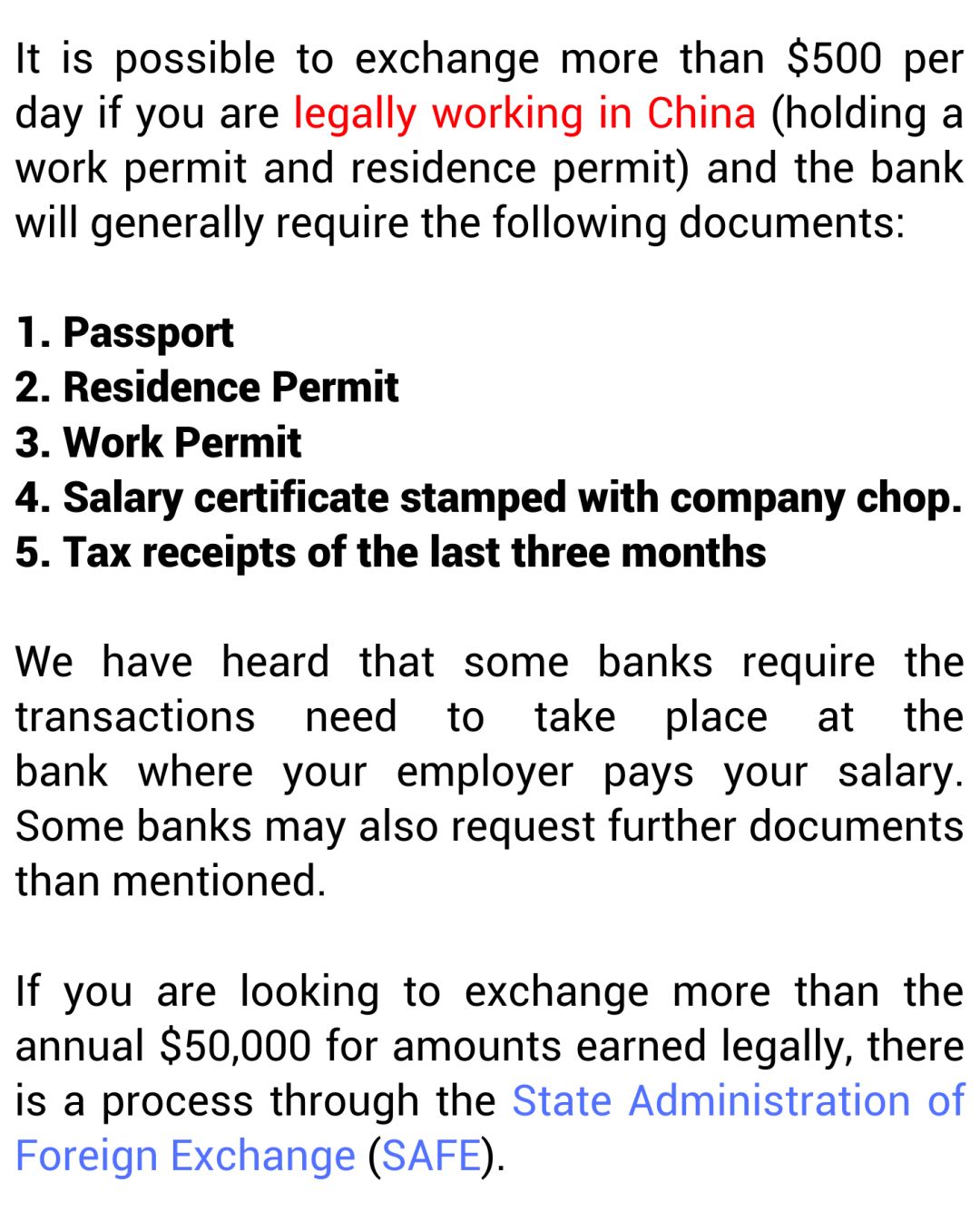 Methods To Exchange RMB To A Foreign Currency