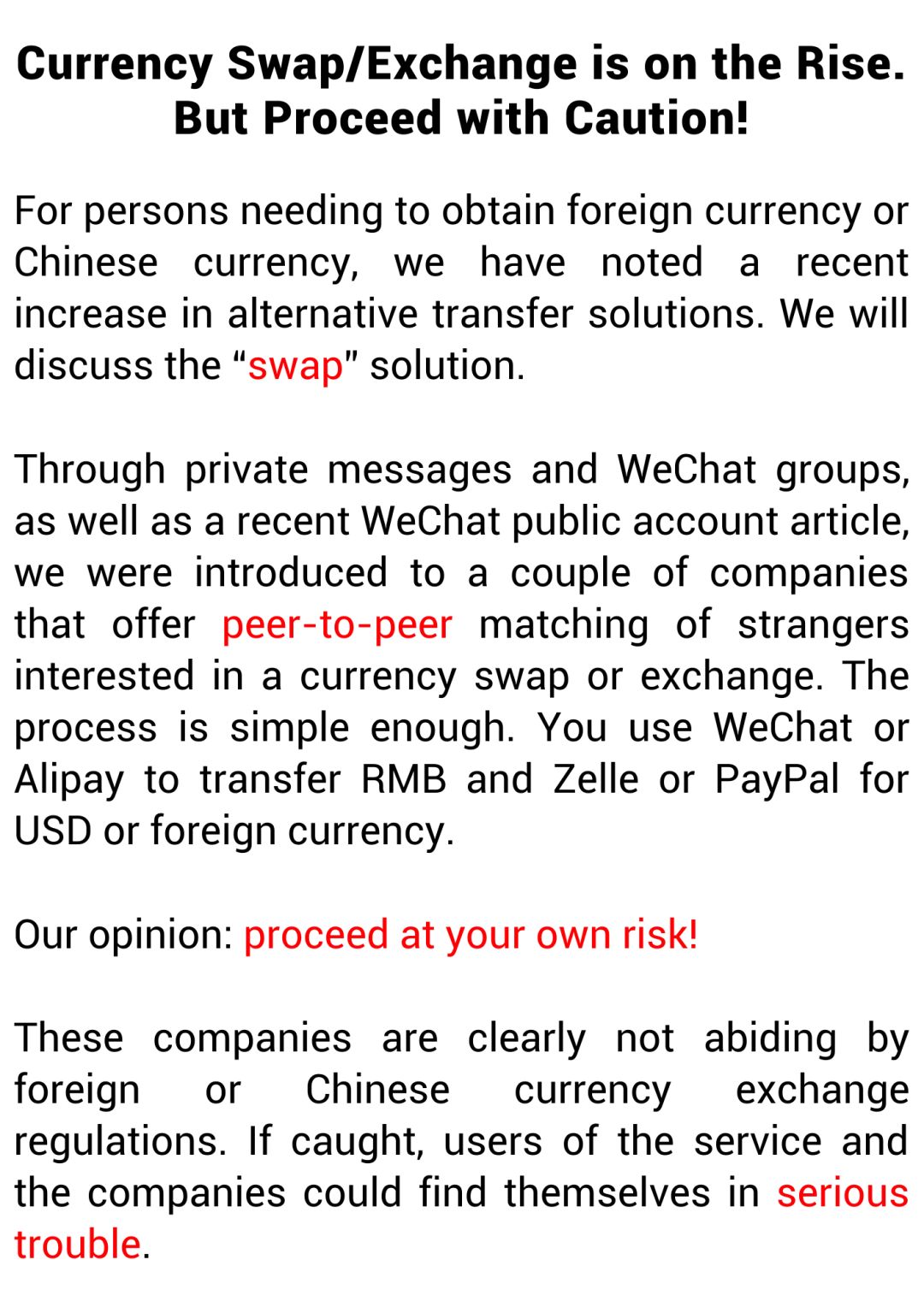 Methods To Exchange RMB To A Foreign Currency
