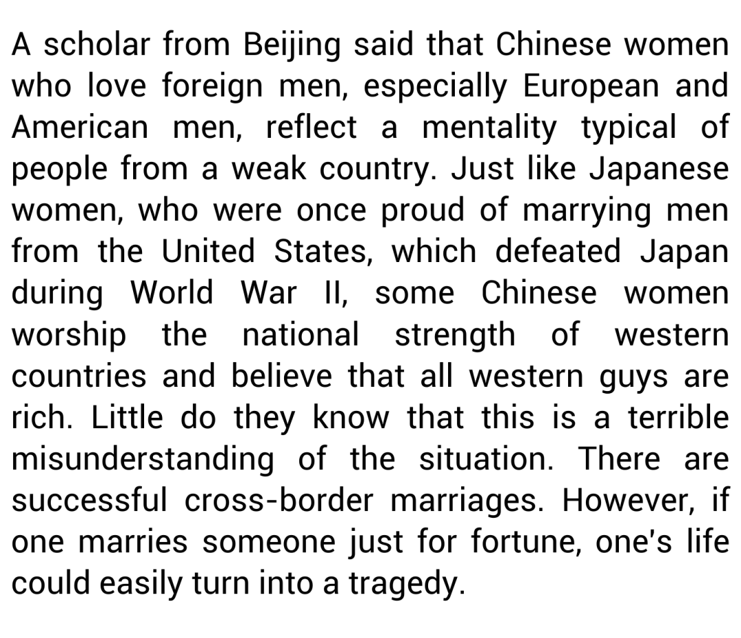 Why Do Chinese Women Date Western Men?