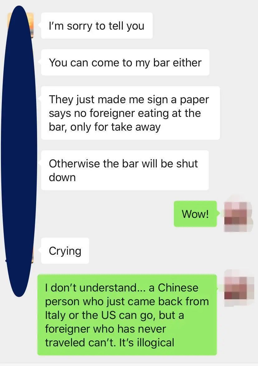 'You Can't Come To My Bar Either'