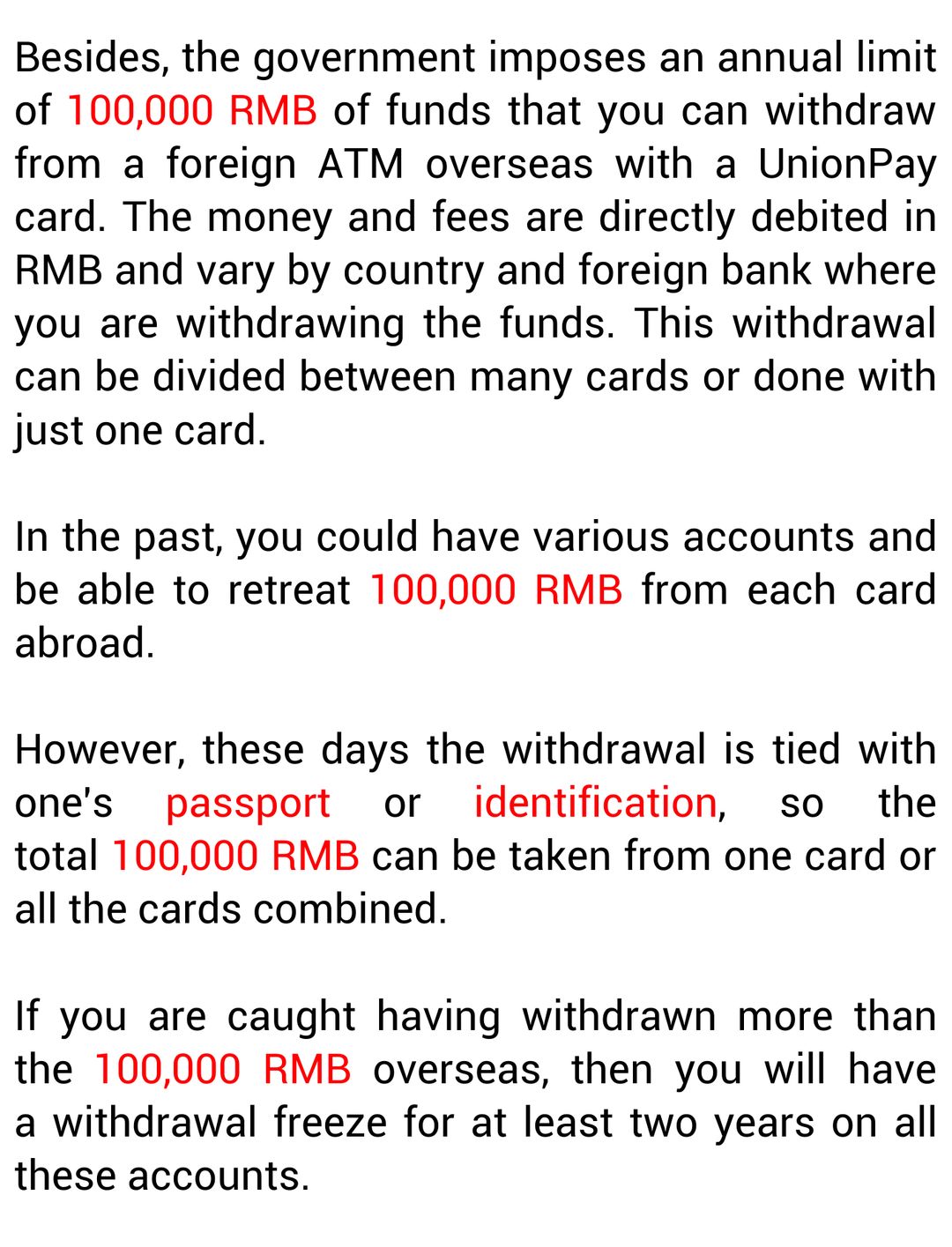 Methods To Exchange RMB To A Foreign Currency
